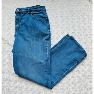 GLORIA VANDERBILT Women Blue Denim Amanda DGVB2692 Cotton Tapered Short Jeans 14 - Picture 1 of 9