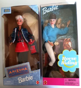 Barbie Arizona Jean Co 18020, 1997 & Barbie Horse Riding 50609, 2000, 2 Doll Lot - Picture 1 of 7