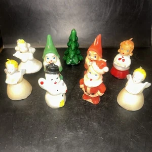Set of 9 Christmas 1950s Gurley Candles 3” Tall - Picture 1 of 15