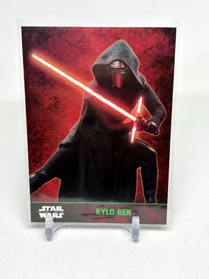 2015 Topps Star Wars The Force Awakens Series 1 Kylo Ren #1 Lightsaber Green - Image 1 of 2