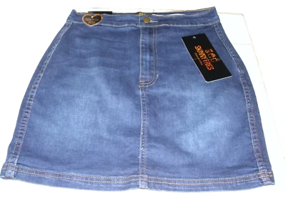 木瓜牛仔中腰短裤裙蓝色棉 L 码全新 — 第 1/2 张图片