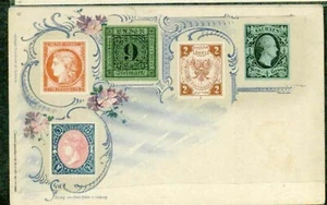 FRANKREICH EMILE ENKE 1900ER BRIEFMARKE AUF BRIEFMARKE POSTKARTE SPANIEN BRIEFMARKEN AUF BRIEFMARKEN S12764 - Bild 1 von 1