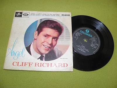 Cliff Richard - Angel - RARE 1965 Israel Israeli 1st Press Blue "Columbia" EP   - Image 1 of 2