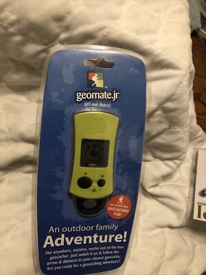 Geomate Jr Geocaching GPS Green NEW in Package Outdoor Treasure Hunt Preloaded  - Image 1 of 4