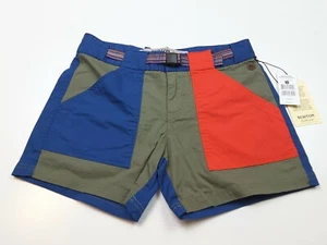 Burton Women's Loco Shorts Lichen Green/True Blue/Coral Size 26 - Picture 1 of 4