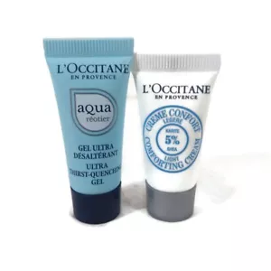 L'Occitane Aqua Ultra Gel Hidratante + Crema Confortante de Karité 3/5ML NUEVO - Imagen 1 de 4