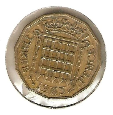 1963 GREAT BRITAIN Coin 3 Pence - Elizabeth II - UK - GB - Image 1 of 2