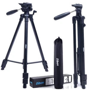 Albott Tripod 55" 140cm Aluminum Lightweight Travel Camera Tripod for Gopro etc - Picture 1 of 9