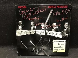 (DH29) KANSAS / VINTAGE PROMO LP / AUTOGRAPHED ALL 5 MEMBERS / DRASTIC MEASURES - Picture 1 of 4