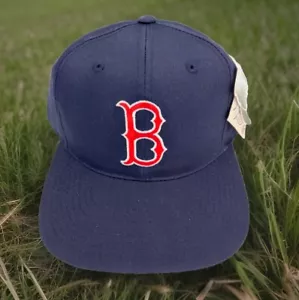 NWT RARE Vintage Outdoor Cap Company Snapback Boston Red Sox Cap Hat BLUE - Picture 1 of 11
