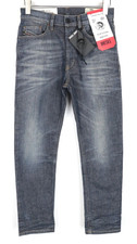 DIESEL D-Eetar 084ZU W27/L30 Men Jeans Tapered Carrot Stretch Buttoned Blue Boys