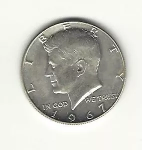 1967 P Kennedy Half Dollar 40% SILVER US Mint Coin "XF" to "About Uncirculated" - Picture 1 of 2