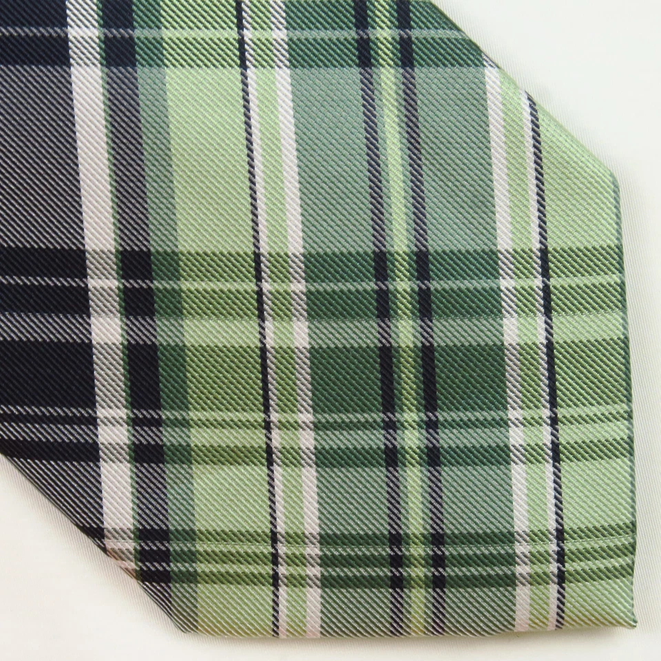 Corbata Croft & Barrow verde negra a cuadros para hombre 58x3,25 moderna colorida vívida Foto 1 de 4