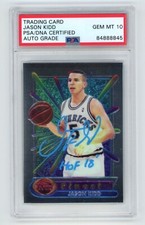 JASON KIDD "HOF 18" Signed 1994 FINEST ROOKIE Basketball Card PSA Auto 10