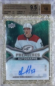2018-19 UD ICE PREMIERES AUTOMÁTICO/99 ANDREI SVECHNIKOV RC BGS 9,5 POP 3 - Imagen 1 de 2