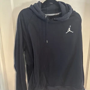 Jordan Size Large Men’s Black Athletic Long Sleeve Pockets Pullover Hoodie 6G279 - Picture 1 of 6