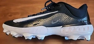 Nike Alpha Huarache Elite 4 Low Black Baseball Cleats Sz 10.5 FD6221-001 New - Picture 1 of 8