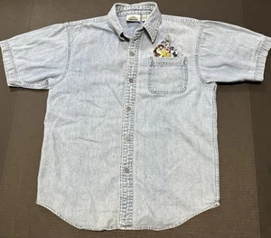 Vintage Looney Tunes Jeanshemd Knopfleiste Gr. Youth M Warner Bros bestickt - Bild 1 von 8