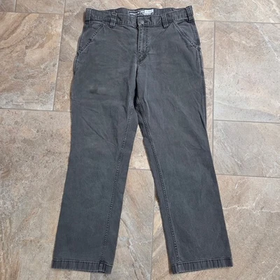 Pantalones de trabajo Carhartt calce relajado para hombre 35x30 gris carbón carpintero utilitario Foto 1 de 4