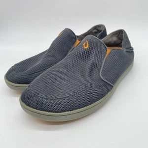 Zapatos de malla Olukai Nohea para hombre talla 8,5 M gris naranja mocasines sin cordones 1140 - Imagen 1 de 9