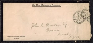 Canada 1910 OHMS Mourning Cover w/DEPT OF THE INTERIOR BLACK CIRCLE - Picture 1 of 2