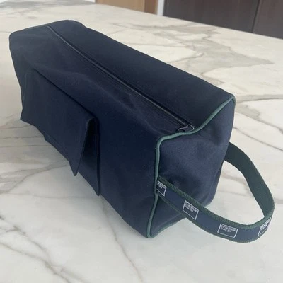 Rara bolsa de zapatos de golf Goldman Sachs, clásica bolsa de banquero azul marino/verde, nueva Foto 1 de 4