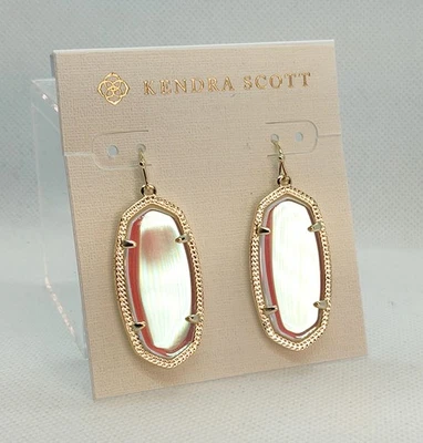 Nuevos pendientes colgantes de oro Kendra Scott Elle en vidrio dicroico Foto 1 de 3