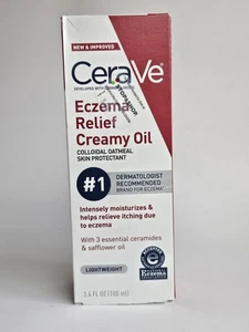 CeraVe Ekzem Juckreiz Linderung cremiges Öl kolloidale Haferflocken 3,4oz Neu 04/2025 - Bild 1 von 3