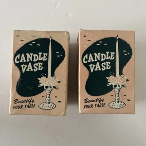 Jarrón Vela Original - Lote de 2 Portaflores Lucite Petite en Cajas - Imagen 1 de 2