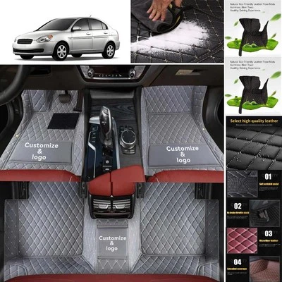 For Hyundai Accent Car Floor Mats Luxury Waterproof Liners Carpets Cargo Custom - Image 1 of 4