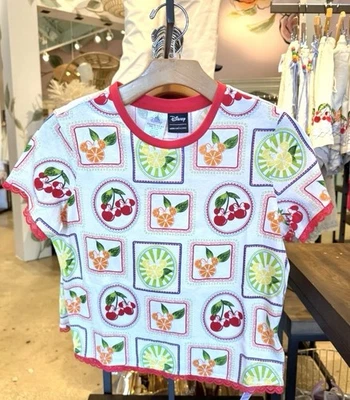 Disney Her Universe Minnie Summer Fruits Tee T-Shirt Size Med Organic Cotton NWT - Image 1 of 4