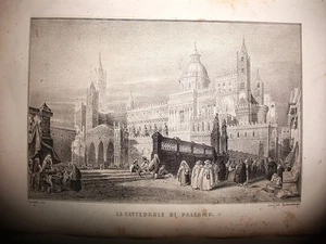 PALERMO CATTEDRALE Le coste e le isole del MEDITERRANEO. 1841 SICILIA - Picture 1 of 1