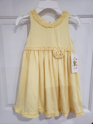 Vestido de Verano Pippa & Julie Niñas Talla 5 Amarillo Volantes Volantes Forrado Floral Nuevo con Etiquetas Foto 1 de 4