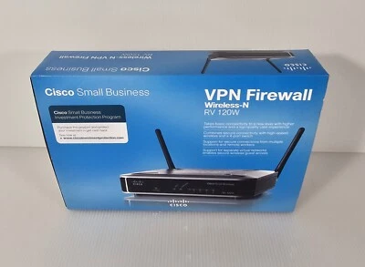 New CISCO SMALL BUSINESS  WIRELESS N ROUTER VPN FIREWALL RV120W New - Image 1 of 4