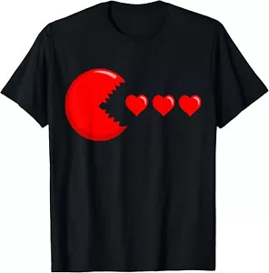 Valentines Day Gamer Eating Hearts Men Boys Kids Youth Teen T-Shirt Hoodie - Picture 1 of 17