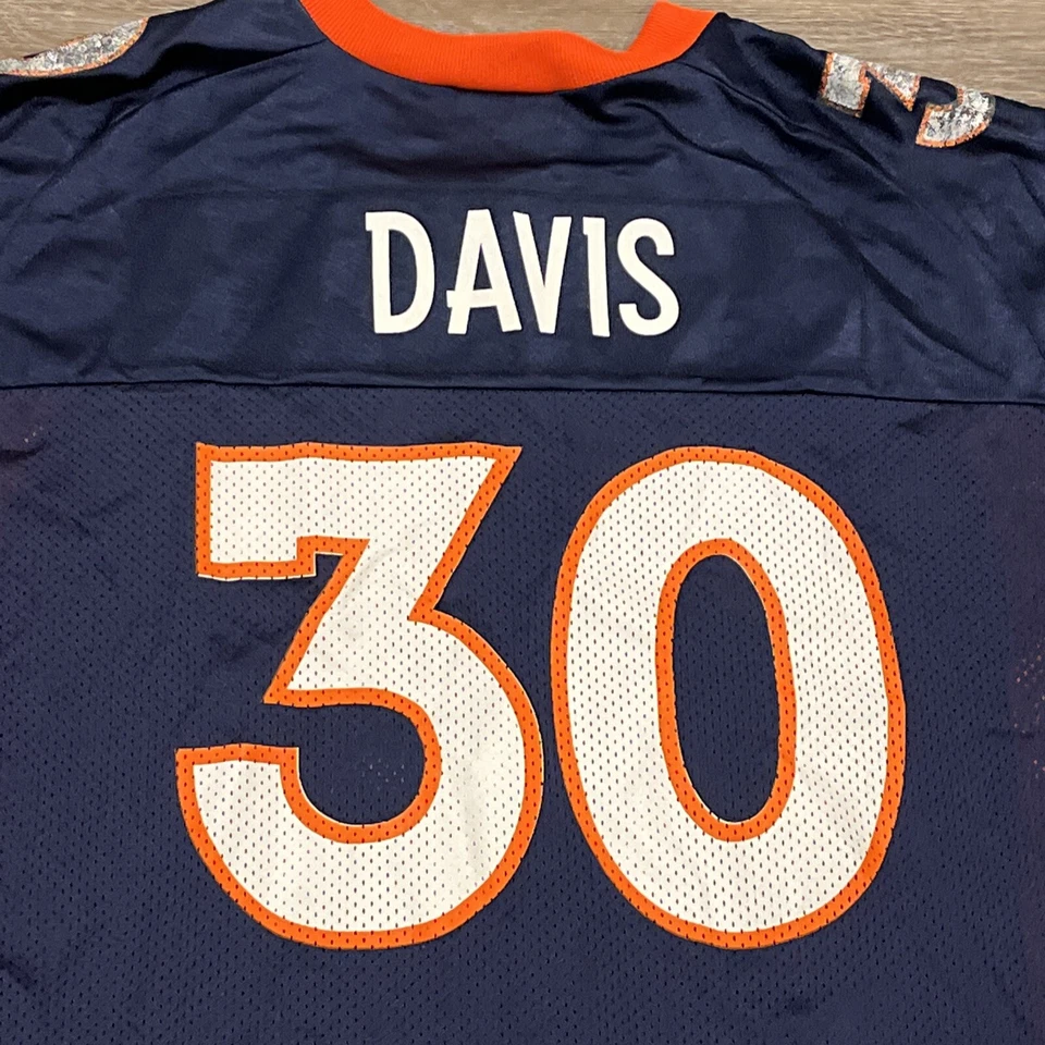 Camiseta Denver Broncos Terrell Davis Masculina Tamanho XL Azul Vintage - Imagem 1 de 4