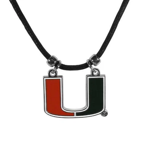 Miami Hurricanes NCAA unisex cord necklace Cover