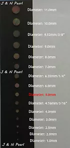 50+3pcs Free 5mm Black MOP Dots,Shiny,Black with Iridescence, A Grade - Picture 1 of 2
