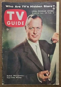 TV DIGEST Guide JAN 29 1954 ROBERT MONTGOMERY COVER / LIBERACE AD - Picture 1 of 6
