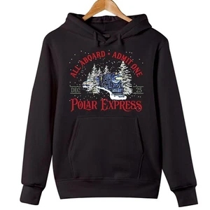 SUDADERA CON CAPUCHA (X28) The North Pole Polar Express Todo el Extranjero Navidad Santa Jumper - Imagen 1 de 13