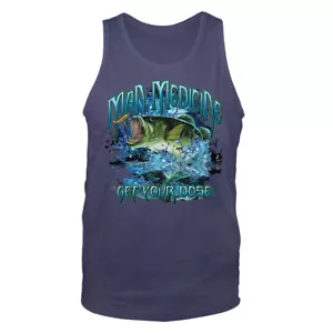 Man Medicine Your Dose Barsch Outdoor Sport Angeln Grafik Tank Top - Bild 1 von 8