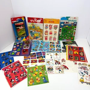 30+ STICKER LOT Vintage 80s 90s Kids Cartoon Characters Disney Pop Culture BIG - Picture 1 of 16