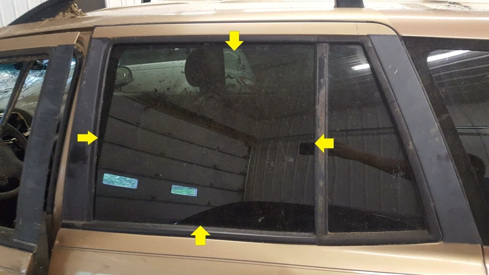 Hyundai Santa Fe 2001 conductor izquierdo privacidad tinte puerta trasera ventana de vidrio solamente Foto 1 de 1