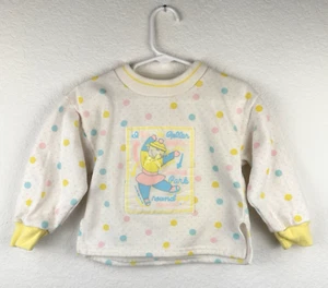 Vintage Buster braun 1990er Kleinkind Mädchen Rollschuh Central Park Sweatshirt 3T - Bild 1 von 11