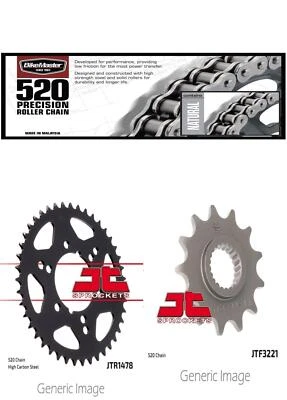 Kit de cadena, piñón delantero y trasero de precisión 520 POLARIS 250 Trailblazer 1996-1999 Foto 1 de 4