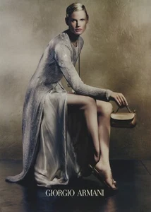 GIORGIO ARMANI - Beautiful Blonde Model Long Legs - Magazine 1 Page PRINT AD - Picture 1 of 1