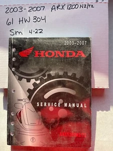 2003-2007 Honda ARX1200N2/T2 SERVICE MANUAL 61HW304 SM4-22 - Picture 1 of 1