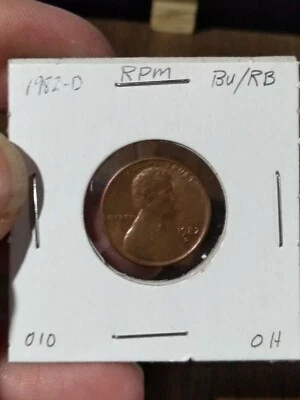1982 D Lincoln Memorial Cent Error Repunched Mint mark BU RB 010 - Image 1 of 4