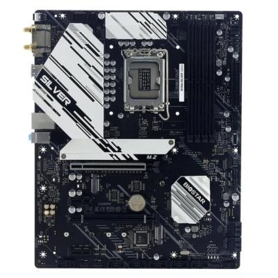 BIOSTAR B760A-SILVER LGA1700 DDR5 ATX Motherboard WIFI 2.5 GbE LAN Gen2 Type C - Image 1 of 2