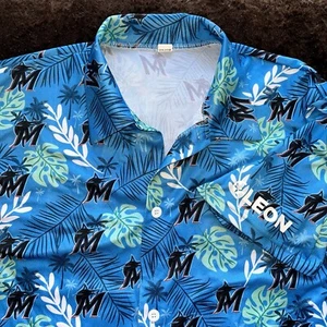 Florida Marlins MLB Tropical Hawaiian SGA Short Sleeve Shirt Mens XL - Picture 1 of 6